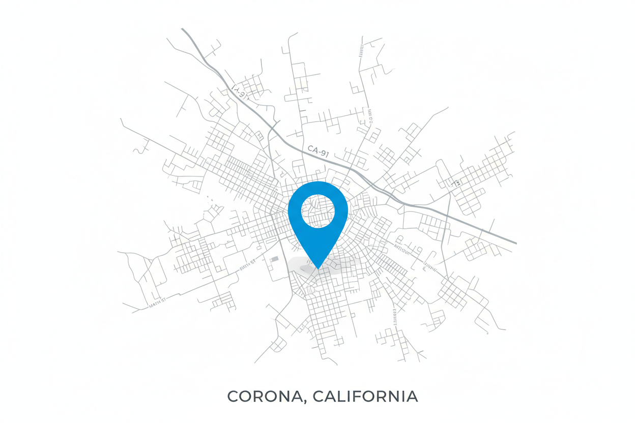 map in corona california